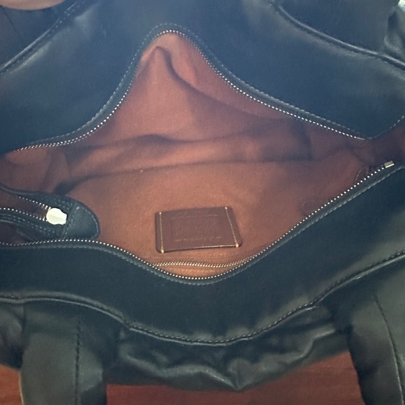 Coach Black Leather Restored Pillow Tote - Picture 9 of 16